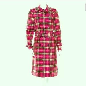 Burberry London Pink Plaid Nova Check Trench 8